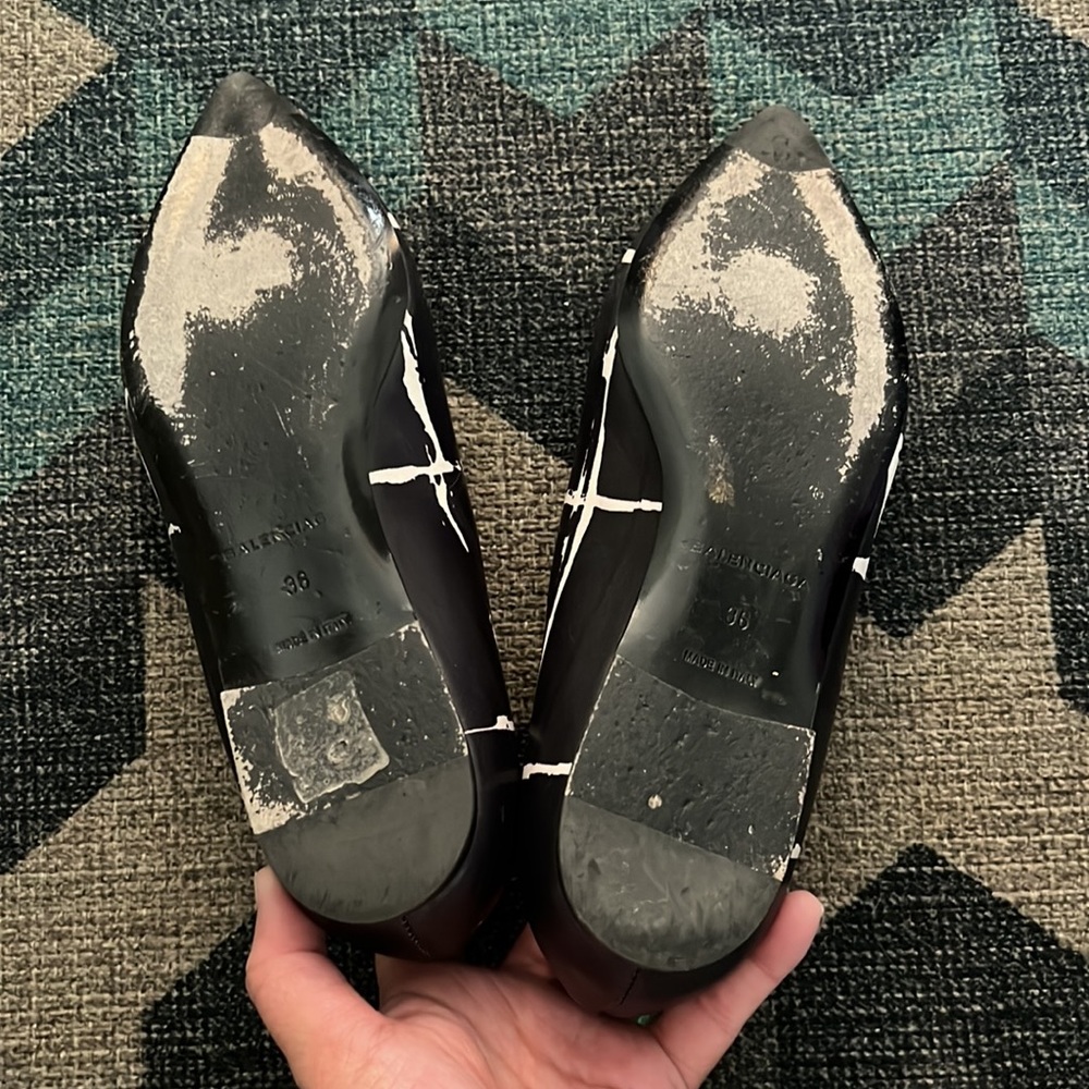 Authentic Balenciaga paint streaks pattern flats - Picture 7 of 10